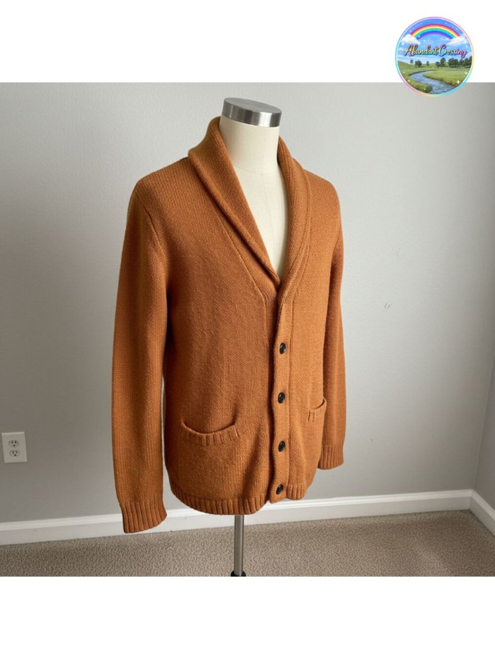 Shawl Collar Cable Knit Button Down Cardigan Sweater